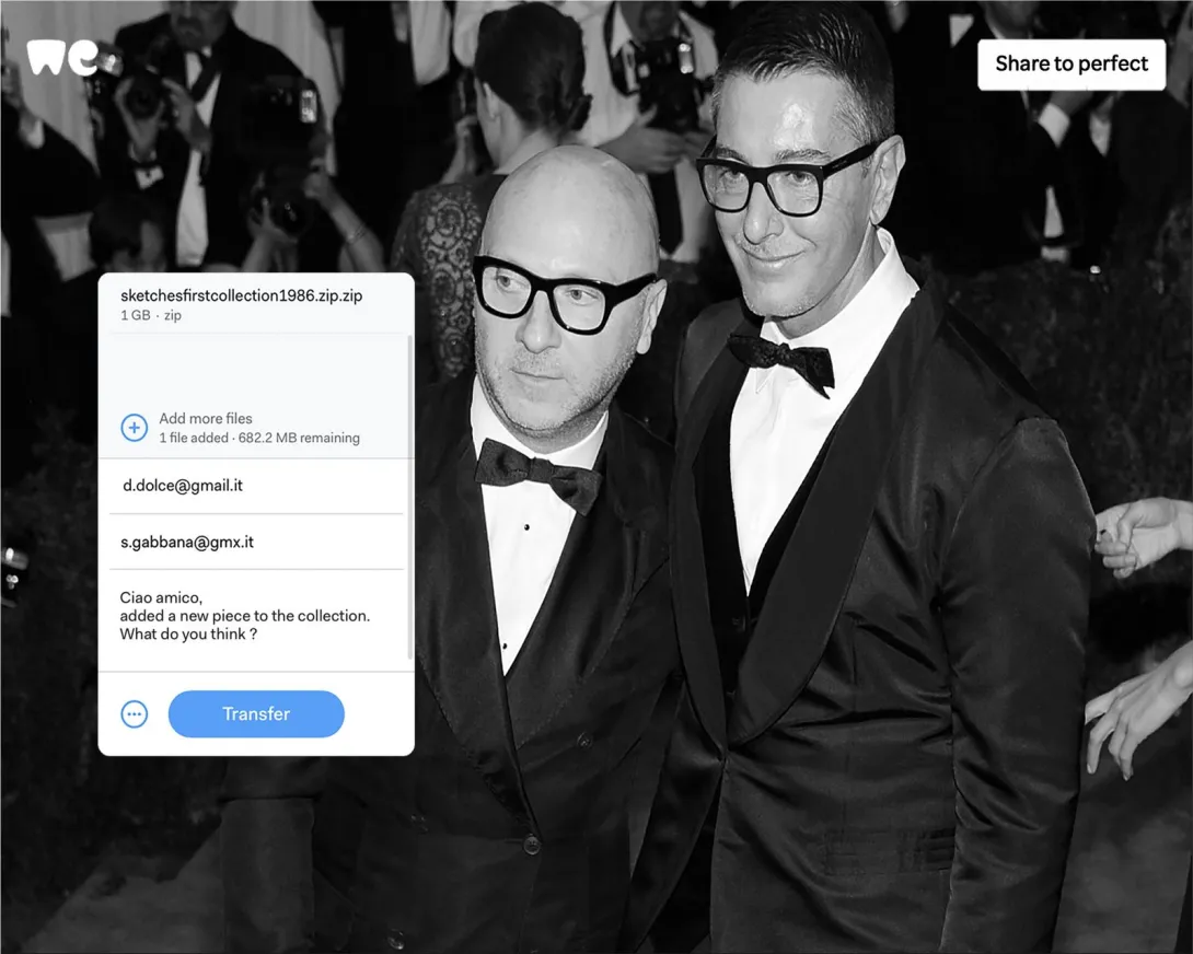 WeTransfer "Share to Perfect"