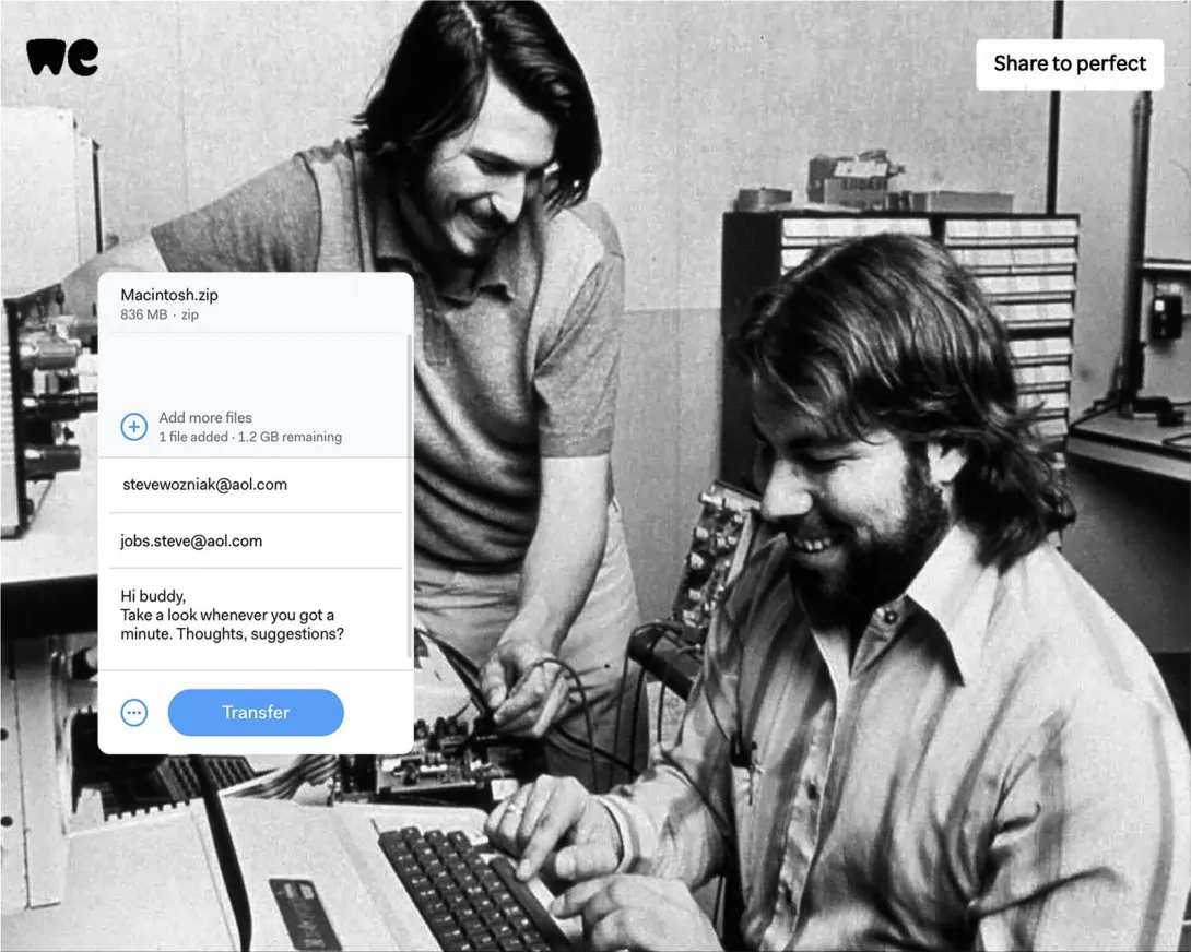 WeTransfer "Share to Perfect"