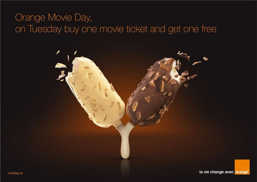 Orange print ads